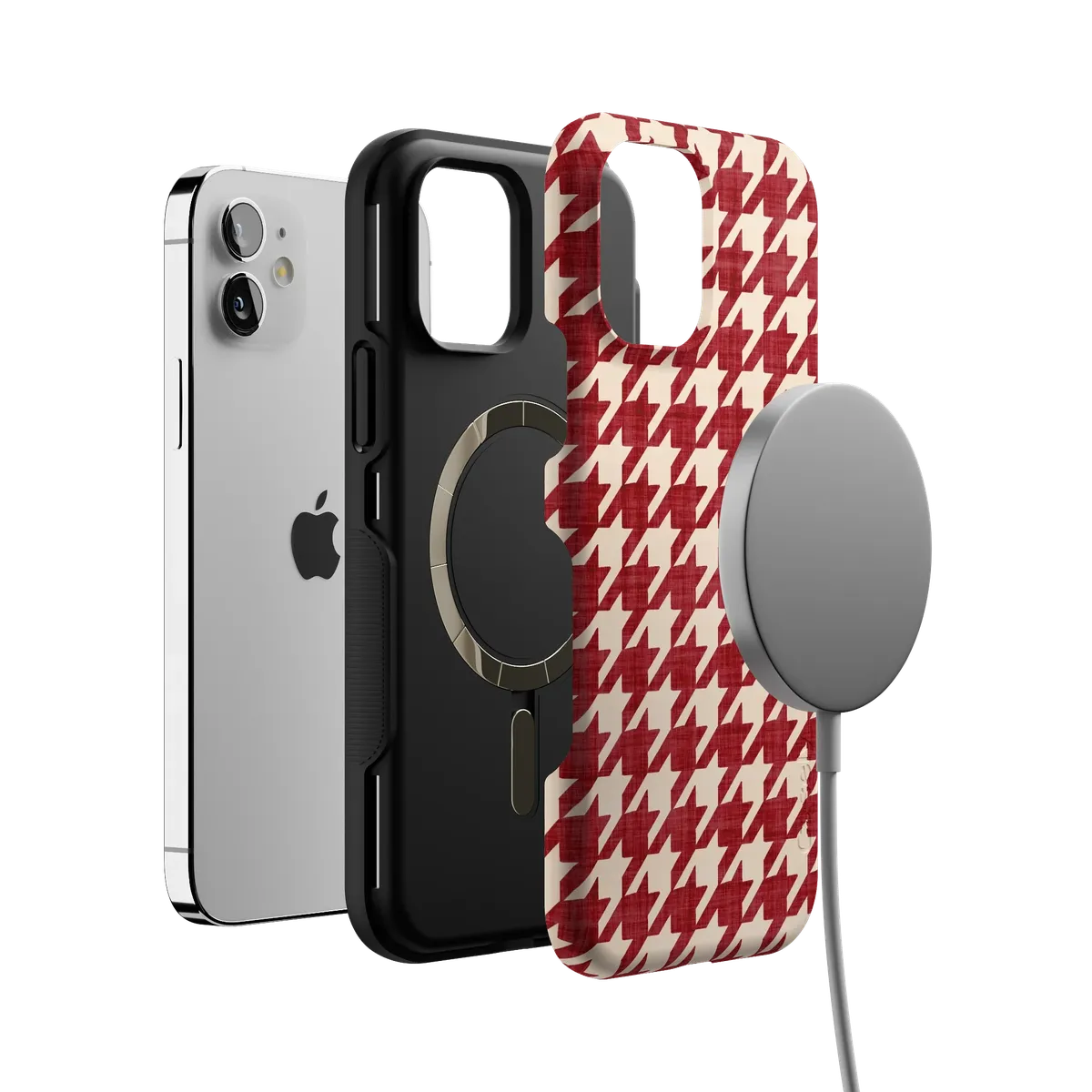 Scarlet Stitch | Red Houndstooth Case