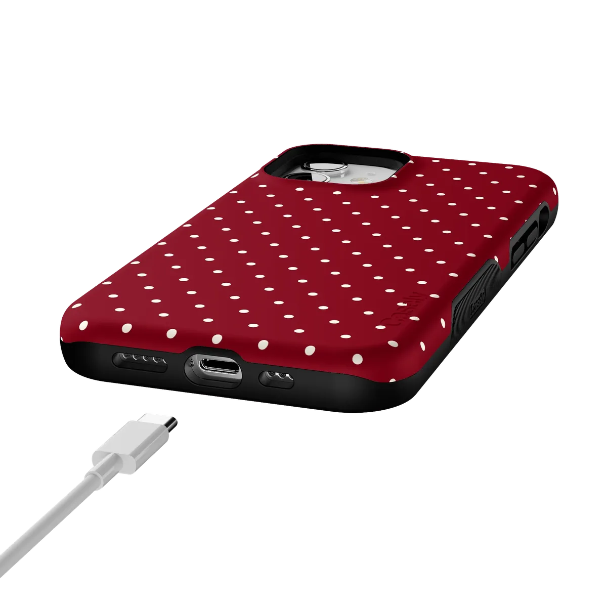 On the Dot | Maroon Polka Dot Case