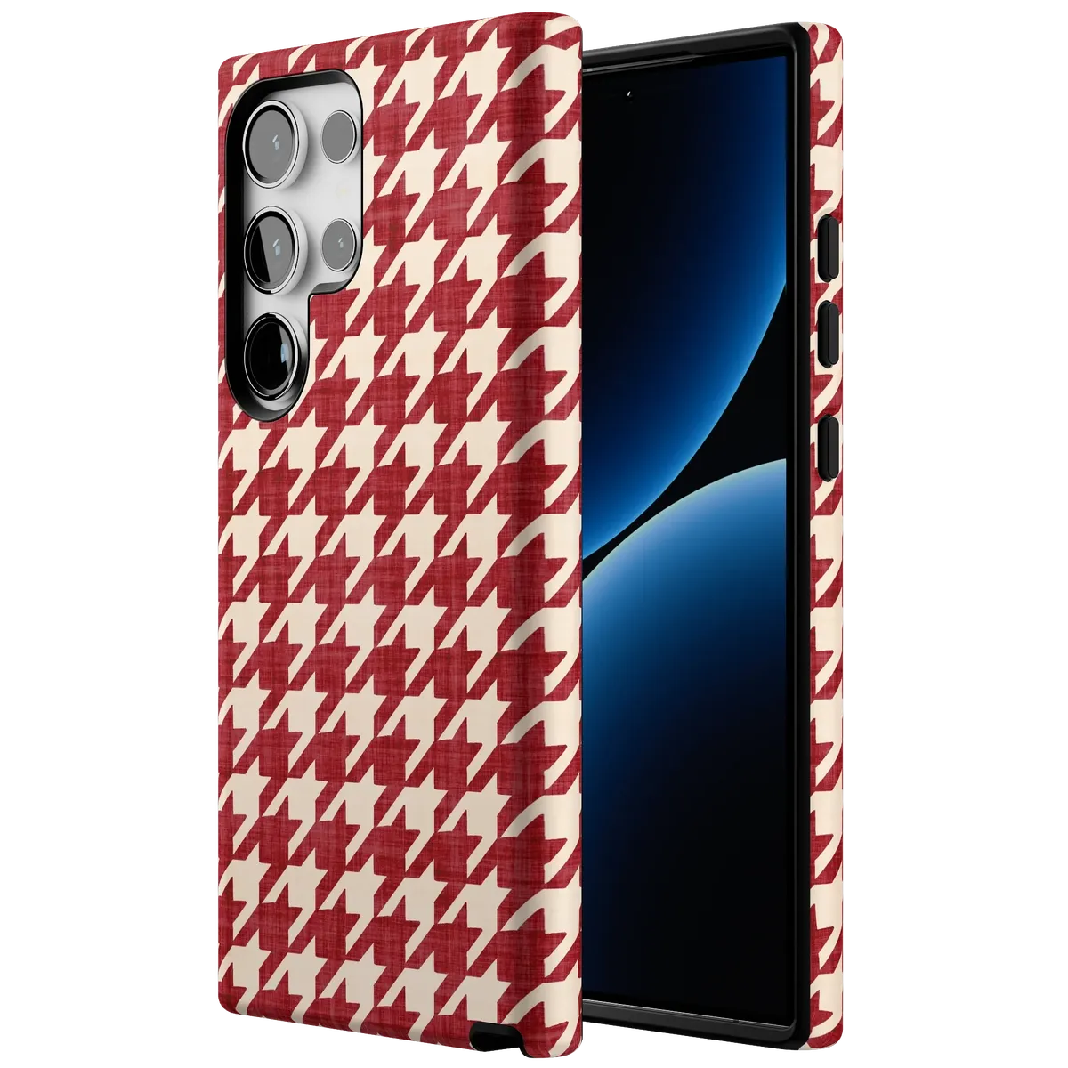 Scarlet Stitch | Red Houndstooth Case