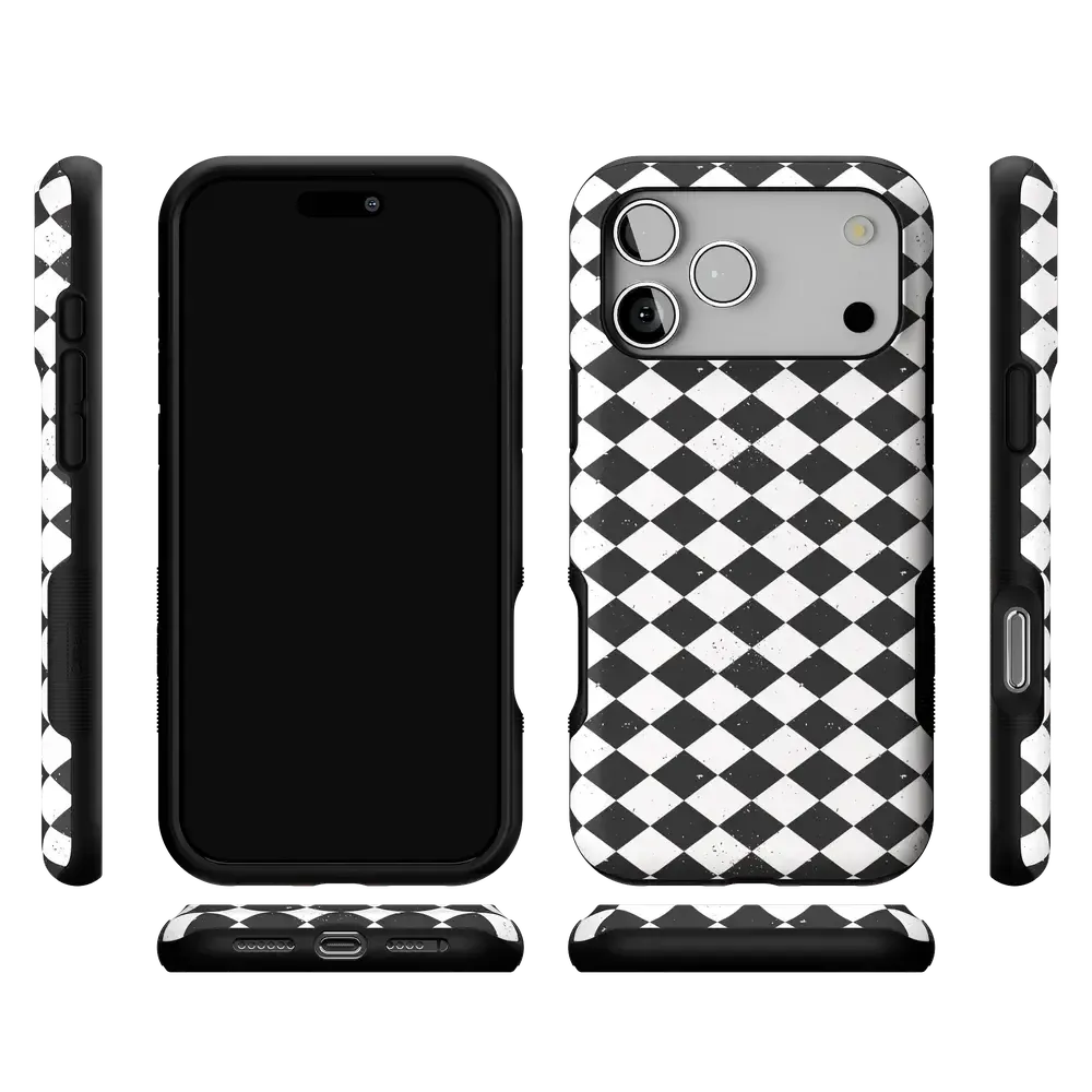 Salem's Hex | Black & White Checkered Case