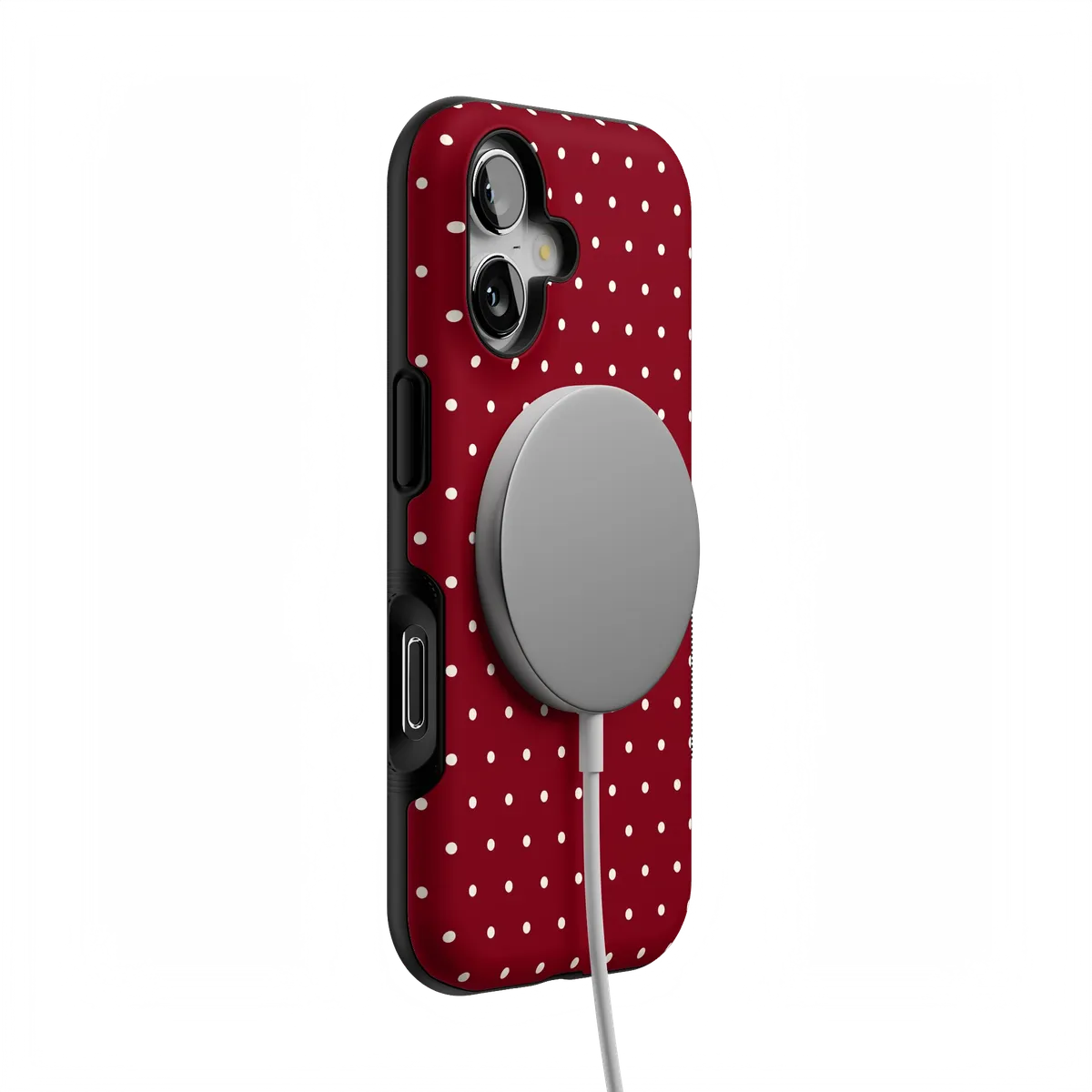 On the Dot | Maroon Polka Dot Case