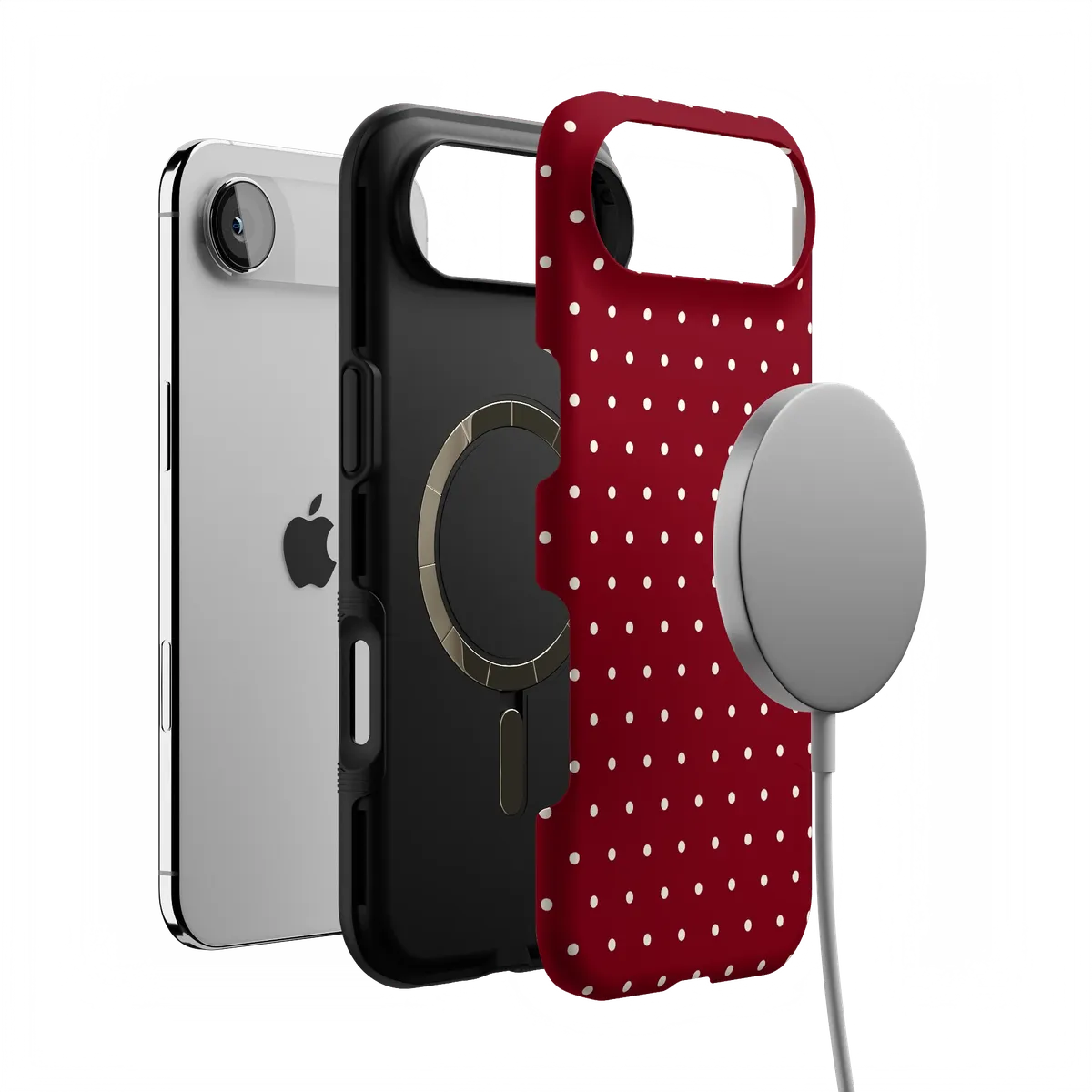On the Dot | Maroon Polka Dot Case