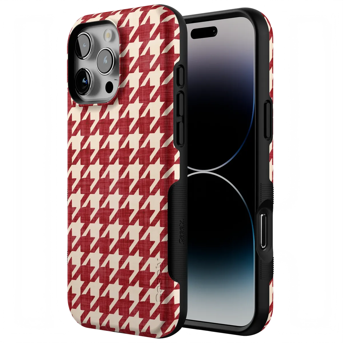 Scarlet Stitch | Red Houndstooth Case