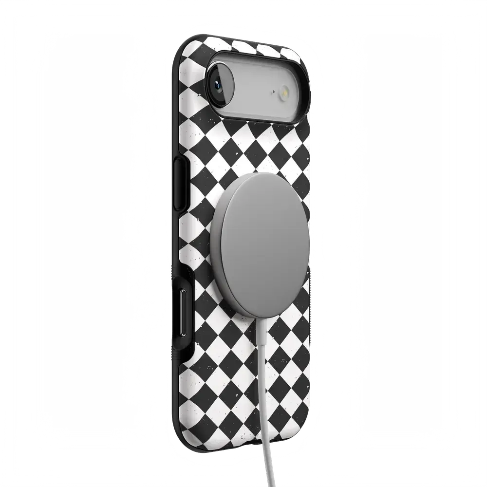 Salem's Hex | Black & White Checkered Case