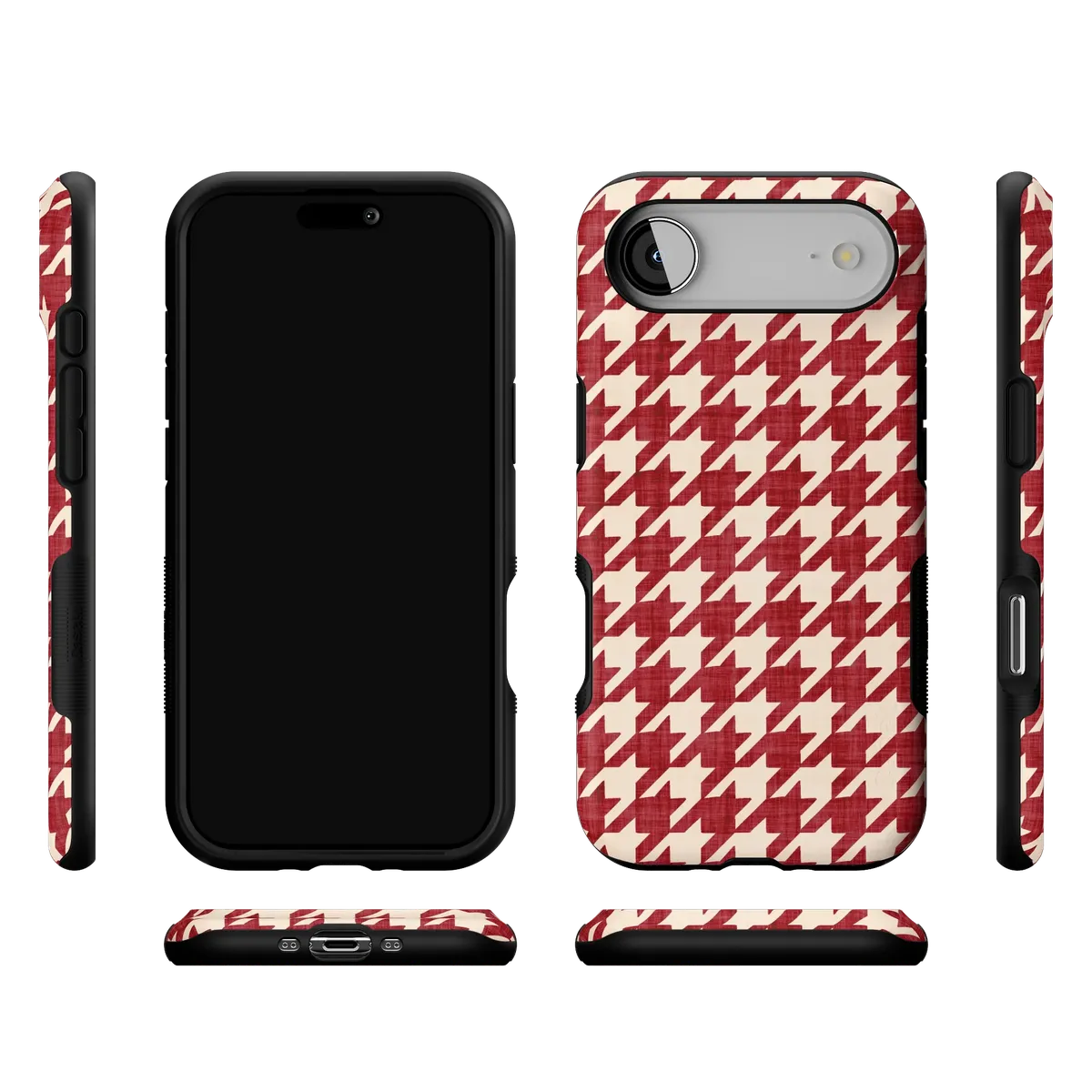 Scarlet Stitch | Red Houndstooth Case