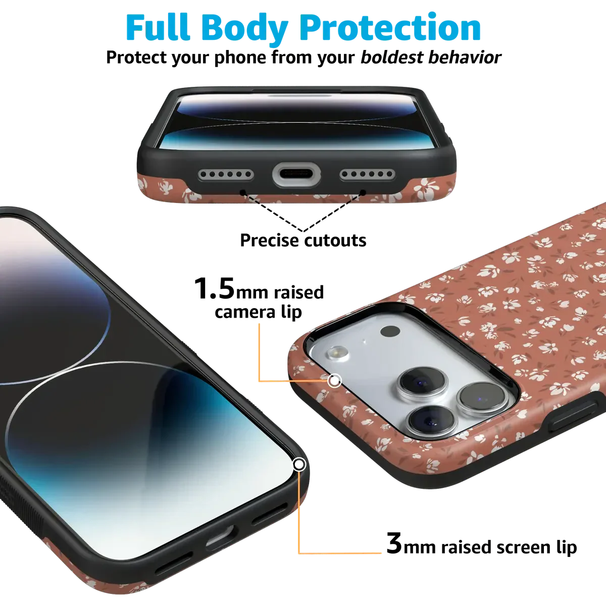 Mocha Meadow | Tiny Flowers Case