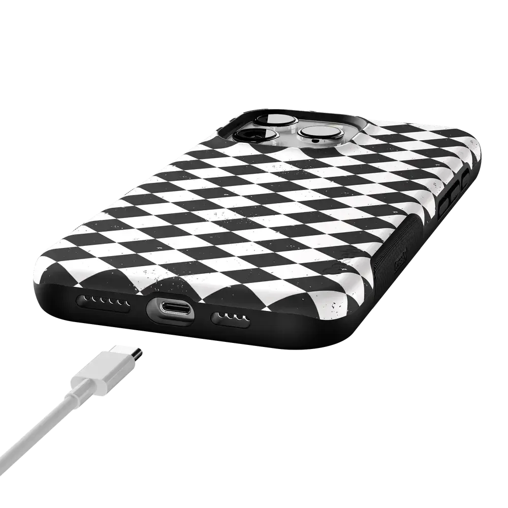 Salem's Hex | Black & White Checkered Case