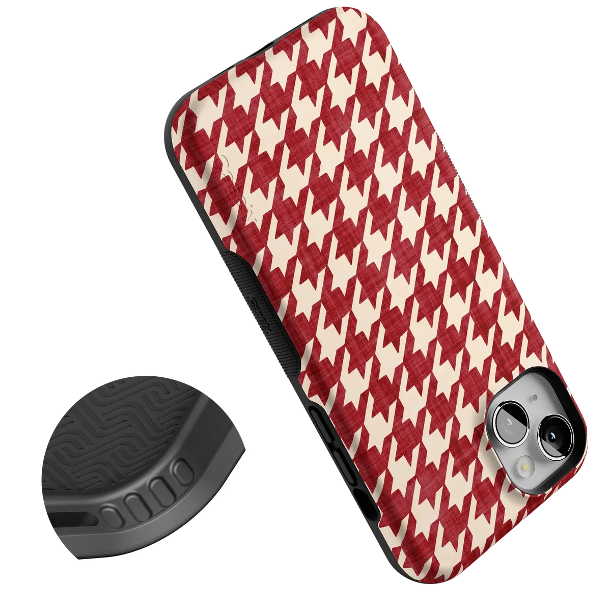 Scarlet Stitch | Red Houndstooth Case