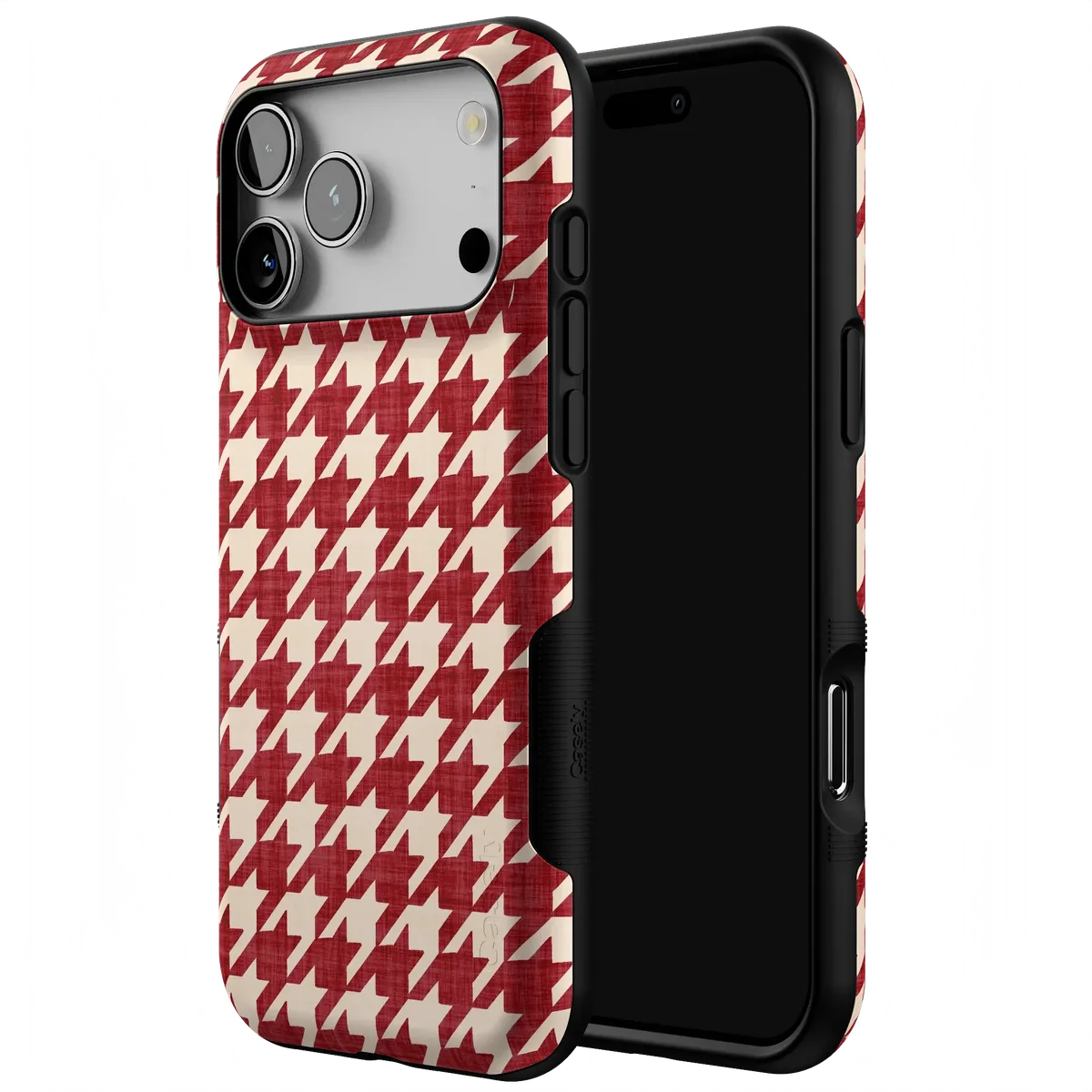 Scarlet Stitch | Red Houndstooth Case
