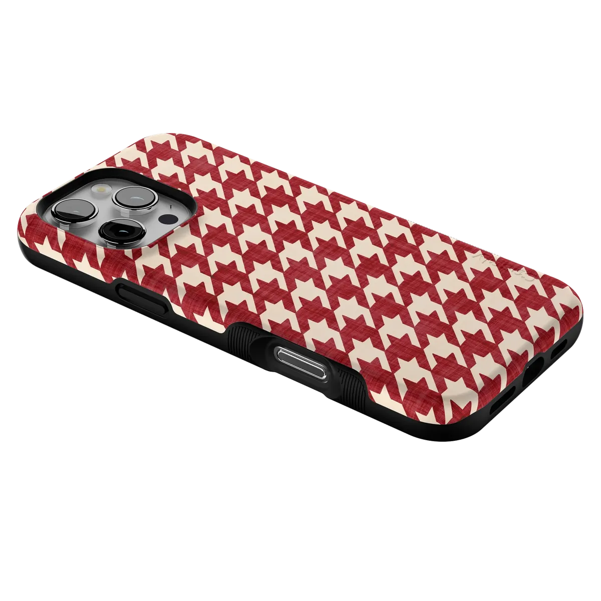 Scarlet Stitch | Red Houndstooth Case