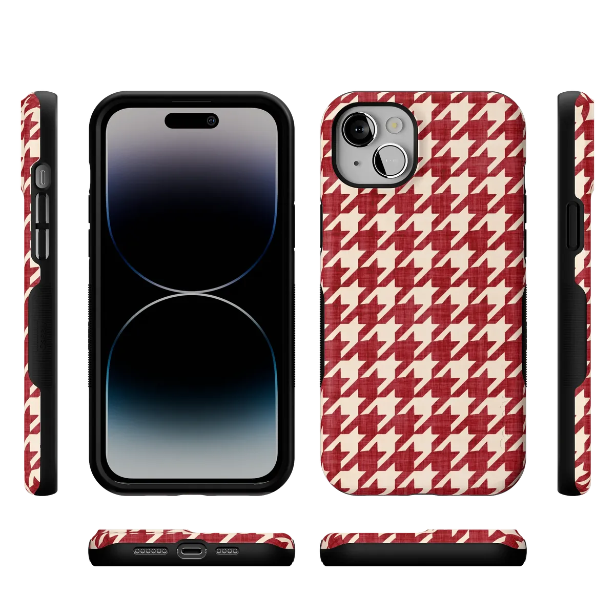 Scarlet Stitch | Red Houndstooth Case