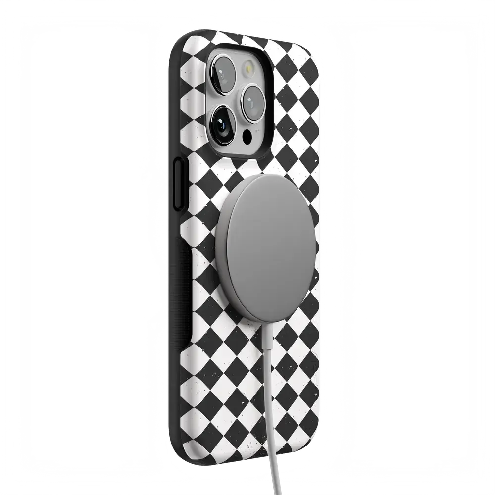Salem's Hex | Black & White Checkered Case