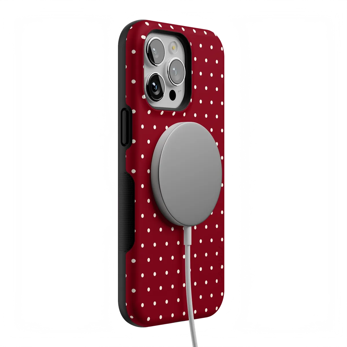 On the Dot | Maroon Polka Dot Case