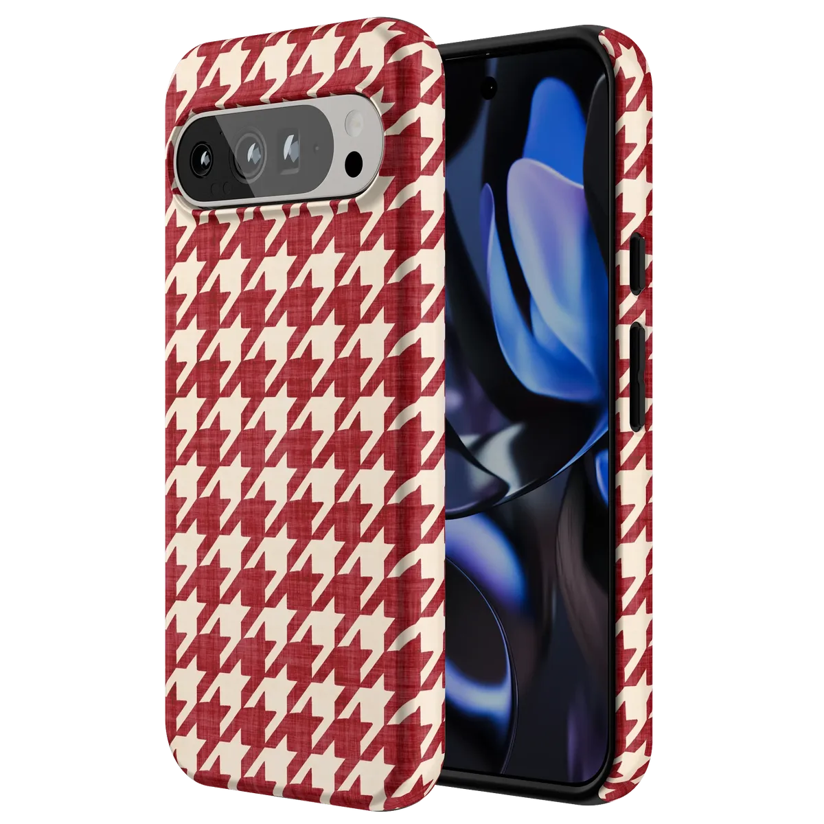 Scarlet Stitch | Red Houndstooth Case