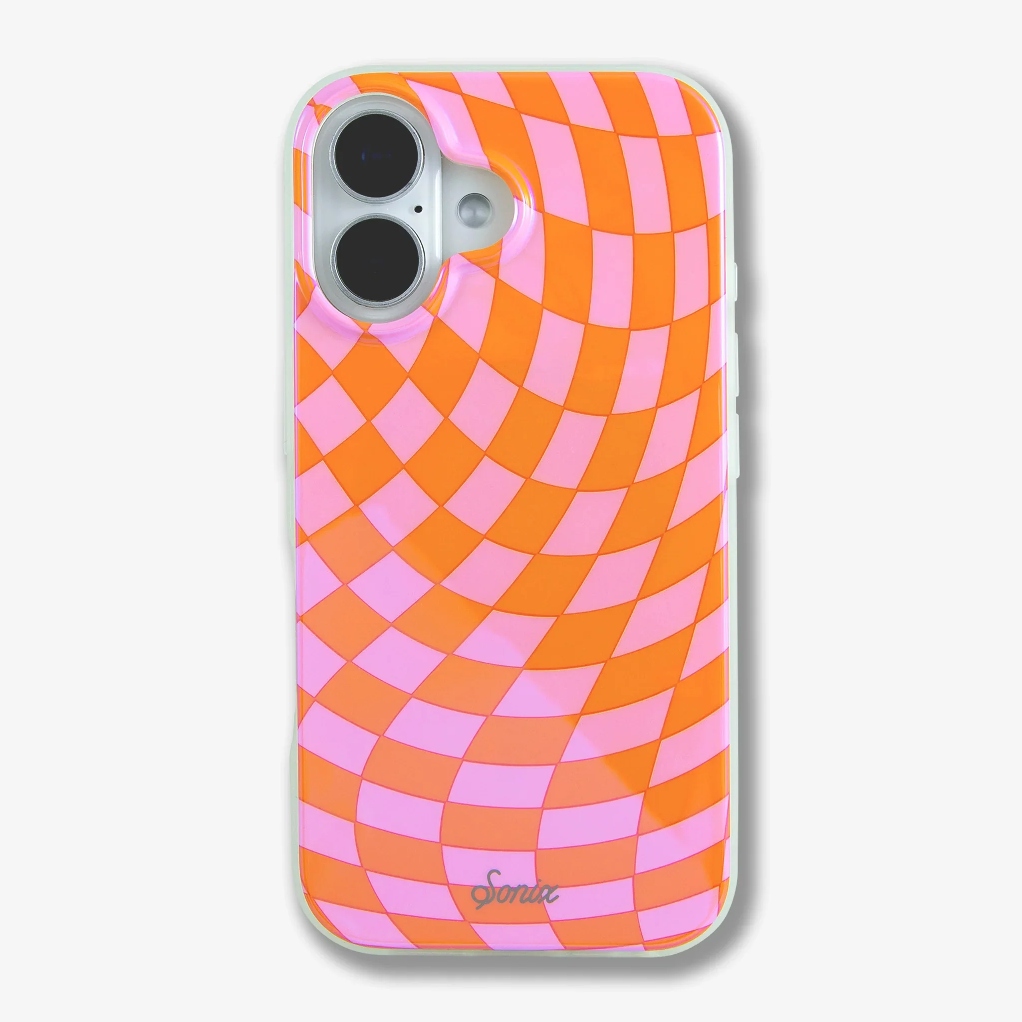 Checkmate Pink/Orange MagSafe® Compatible iPhone Case