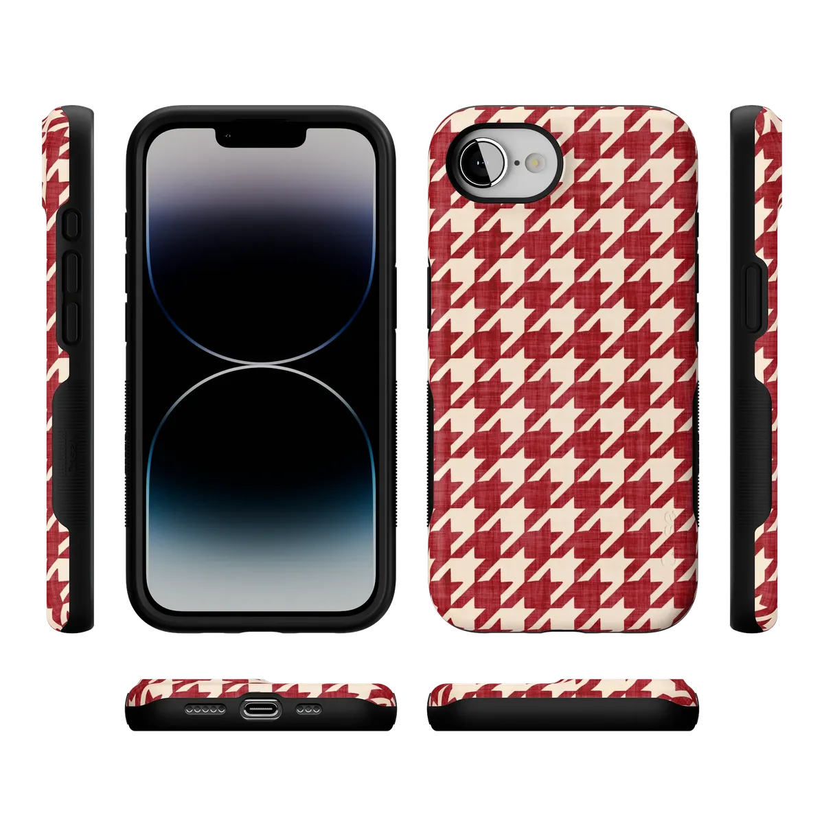 Scarlet Stitch | Red Houndstooth Case