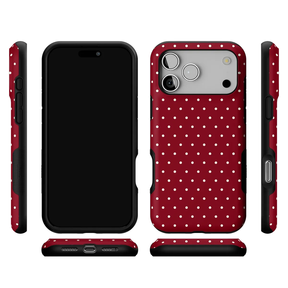On the Dot | Maroon Polka Dot Case