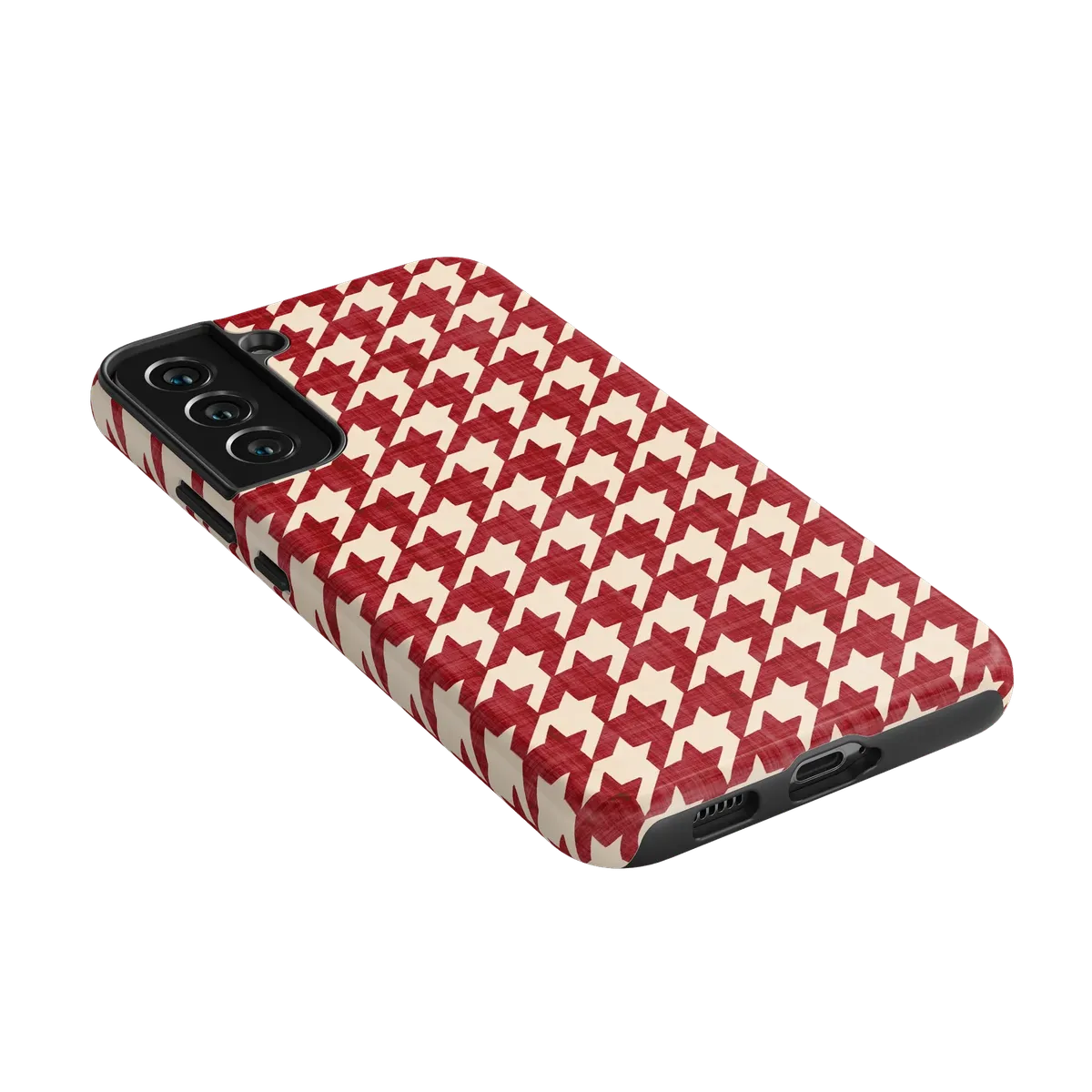 Scarlet Stitch | Red Houndstooth Case