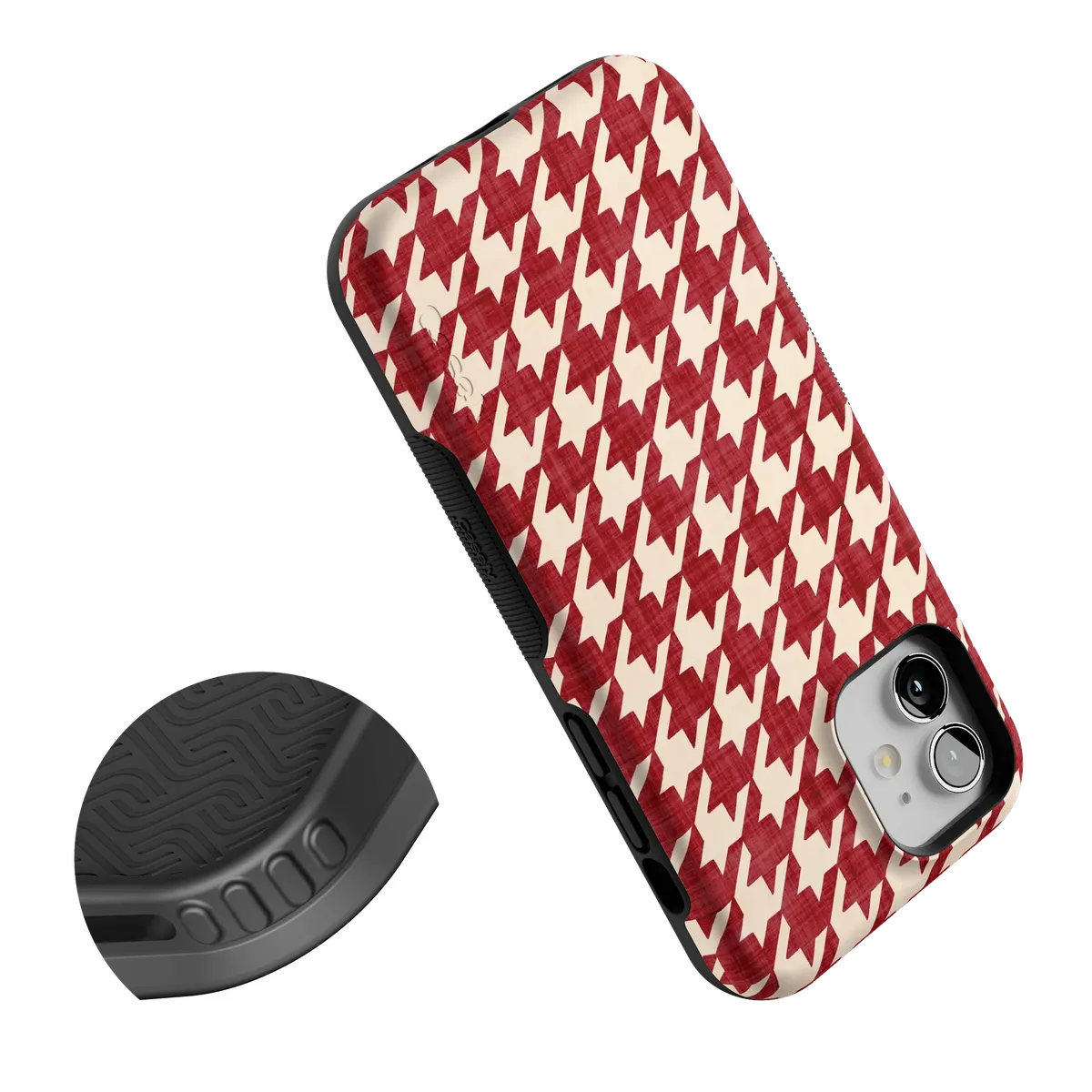 Scarlet Stitch | Red Houndstooth Case