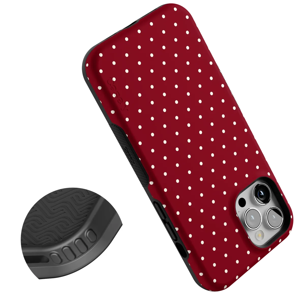 On the Dot | Maroon Polka Dot Case