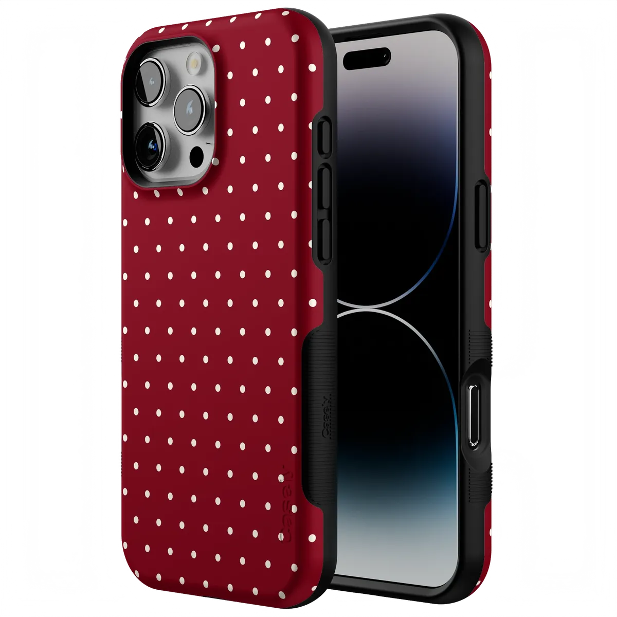 On the Dot | Maroon Polka Dot Case