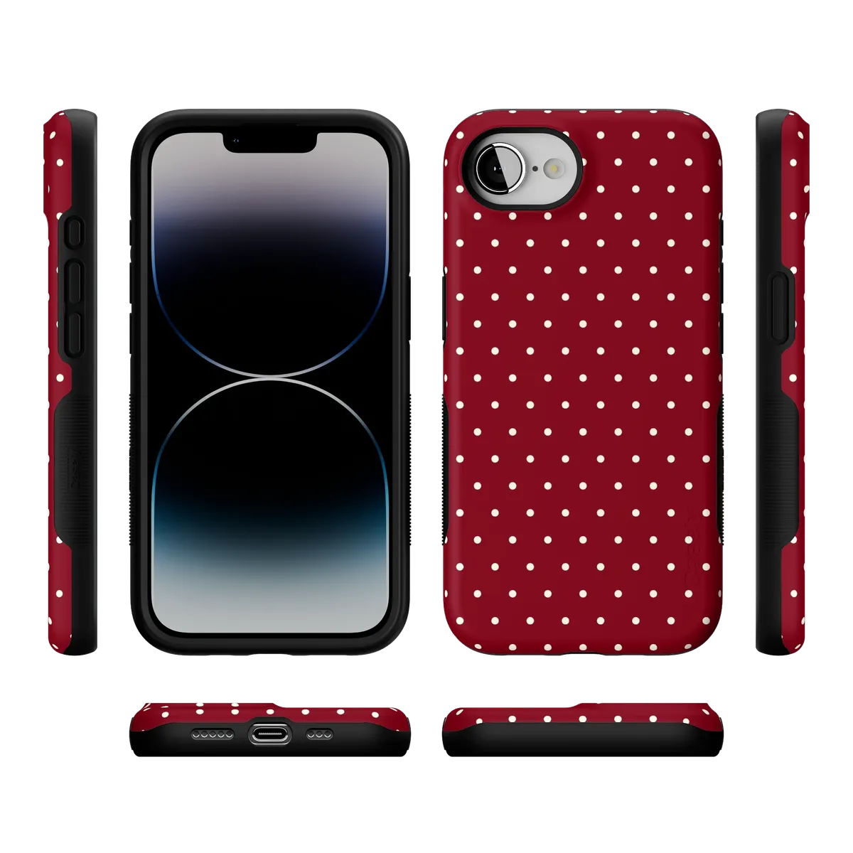On the Dot | Maroon Polka Dot Case