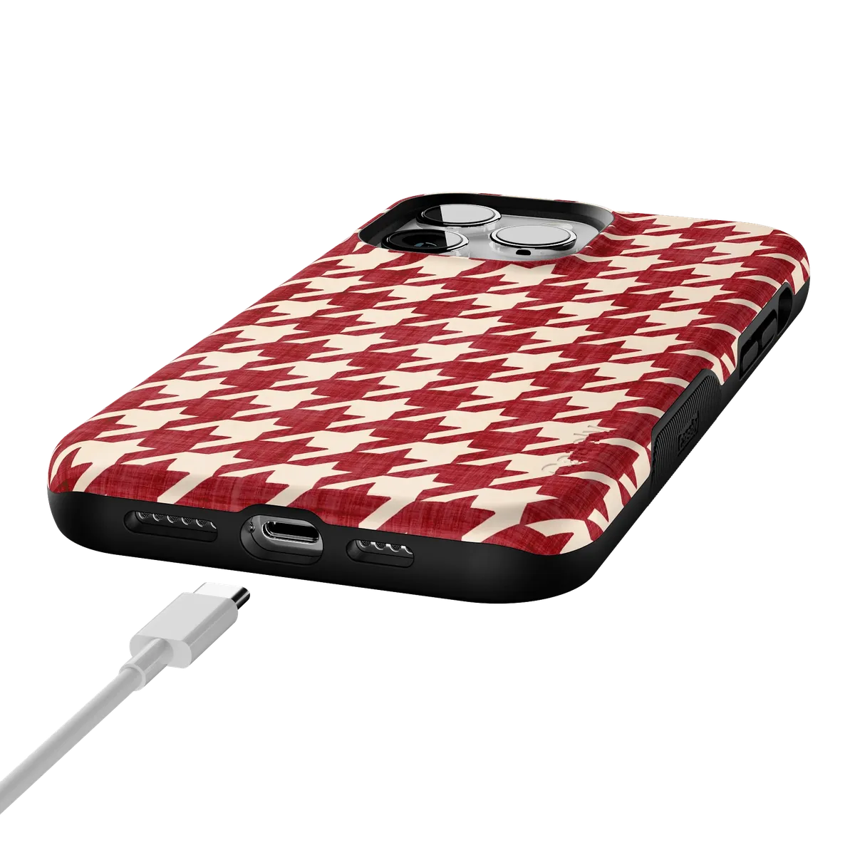 Scarlet Stitch | Red Houndstooth Case