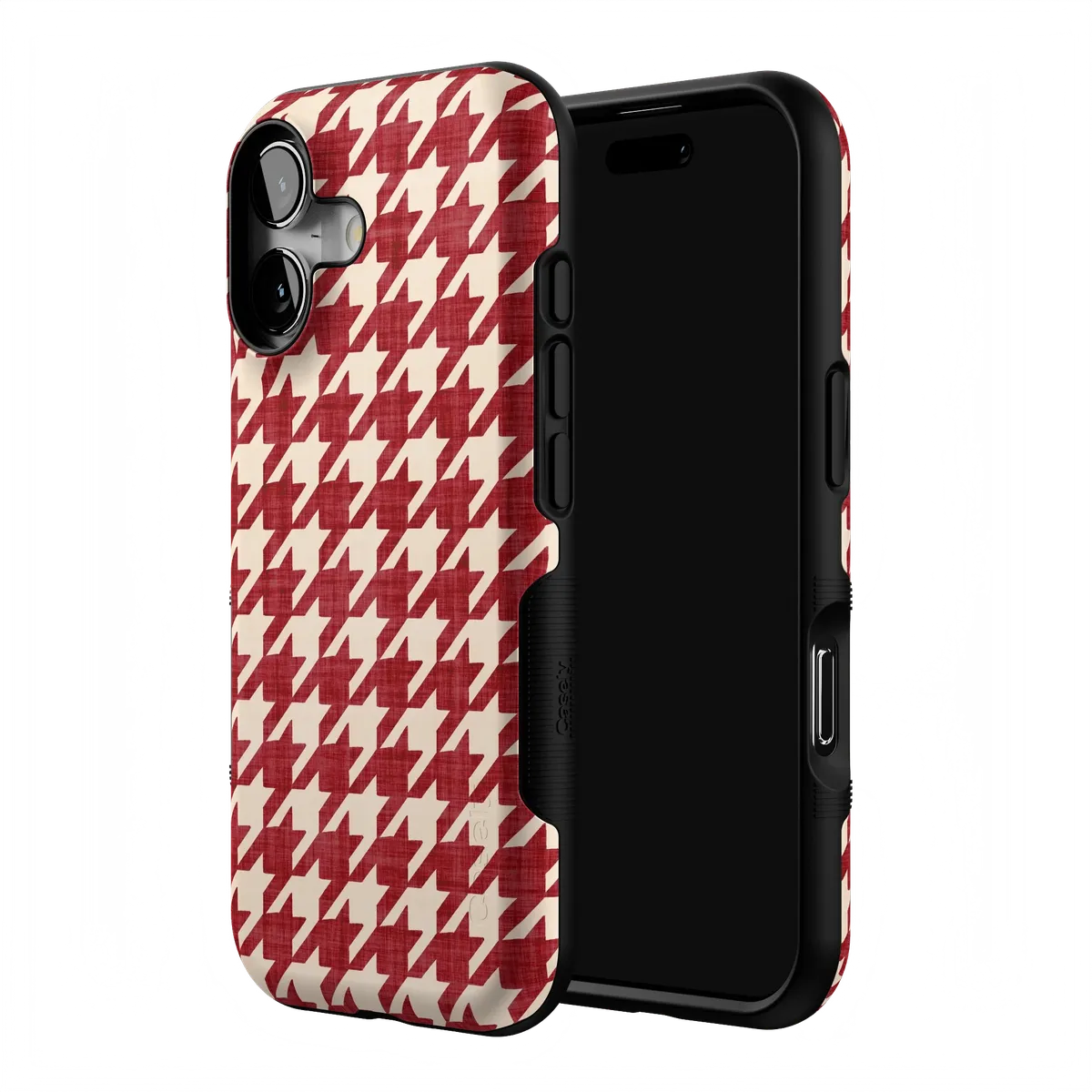Scarlet Stitch | Red Houndstooth Case