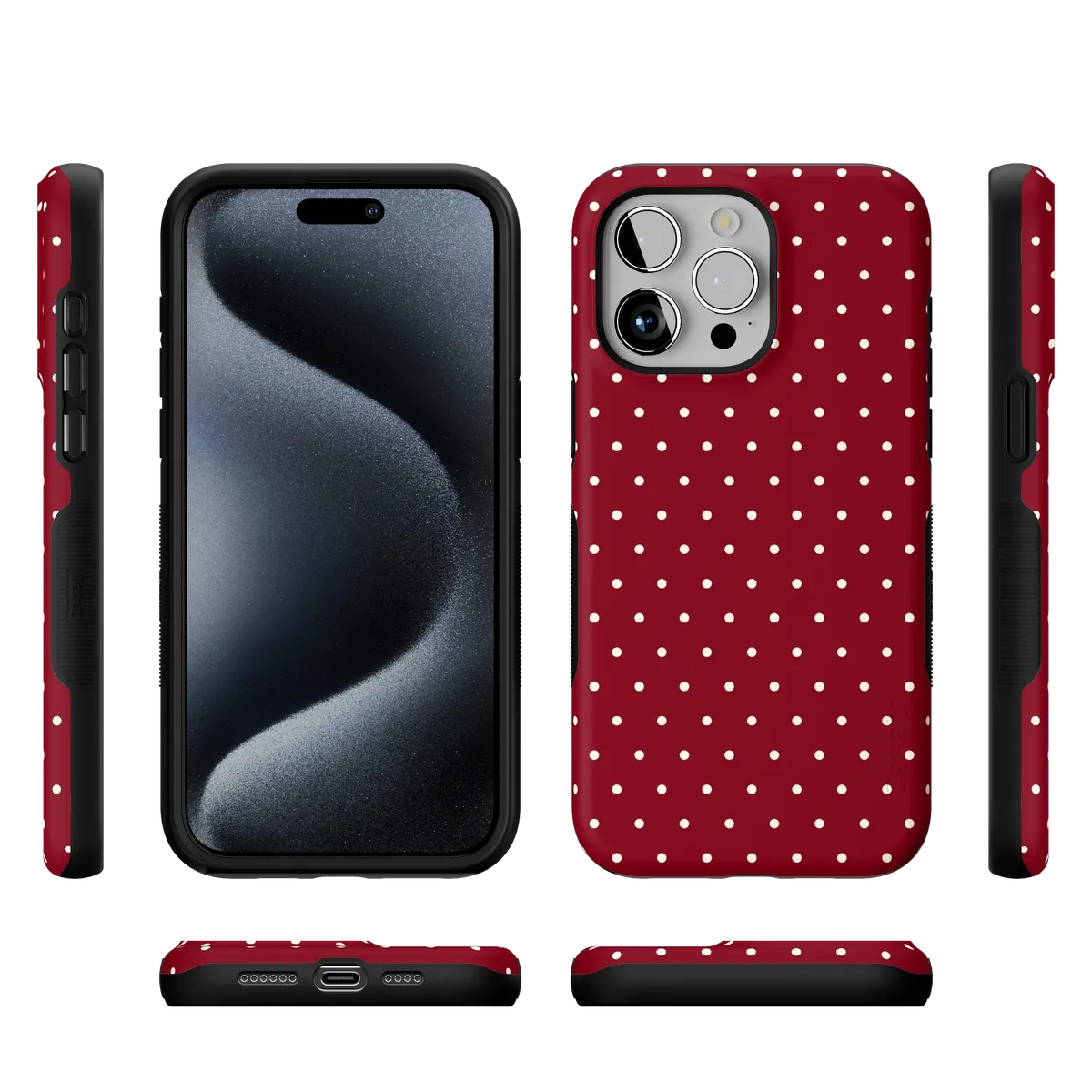 On the Dot | Maroon Polka Dot Case