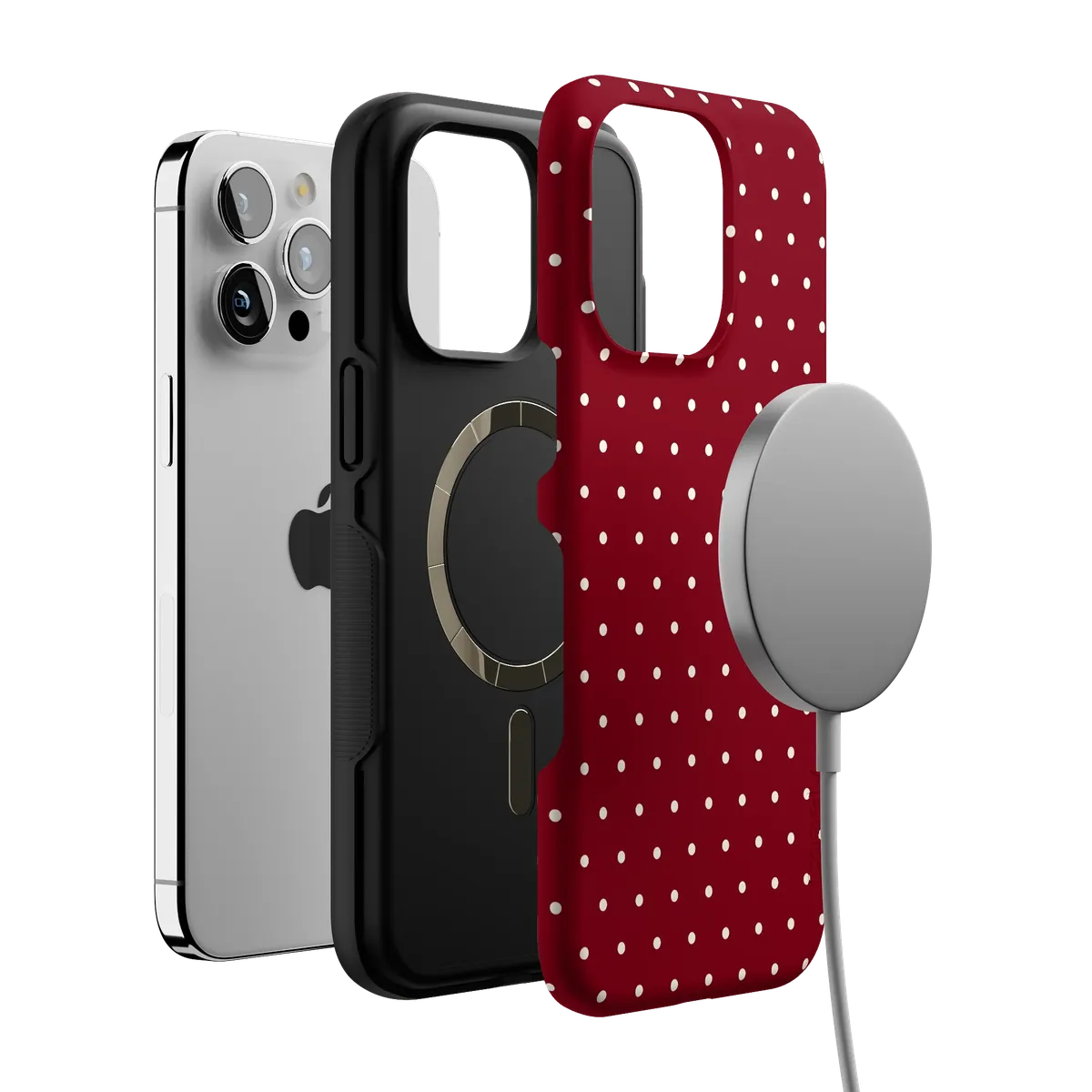On the Dot | Maroon Polka Dot Case