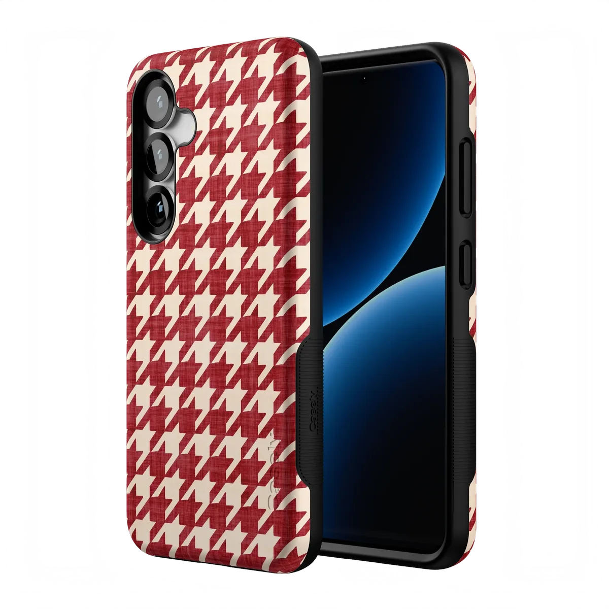 Scarlet Stitch | Red Houndstooth Case