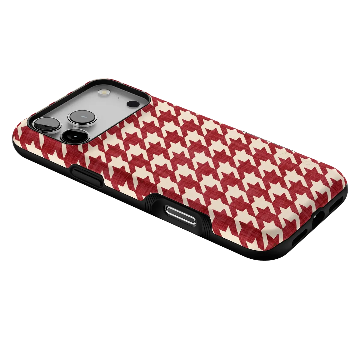 Scarlet Stitch | Red Houndstooth Case