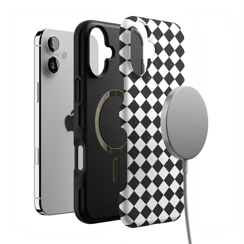 Salem's Hex | Black & White Checkered Case