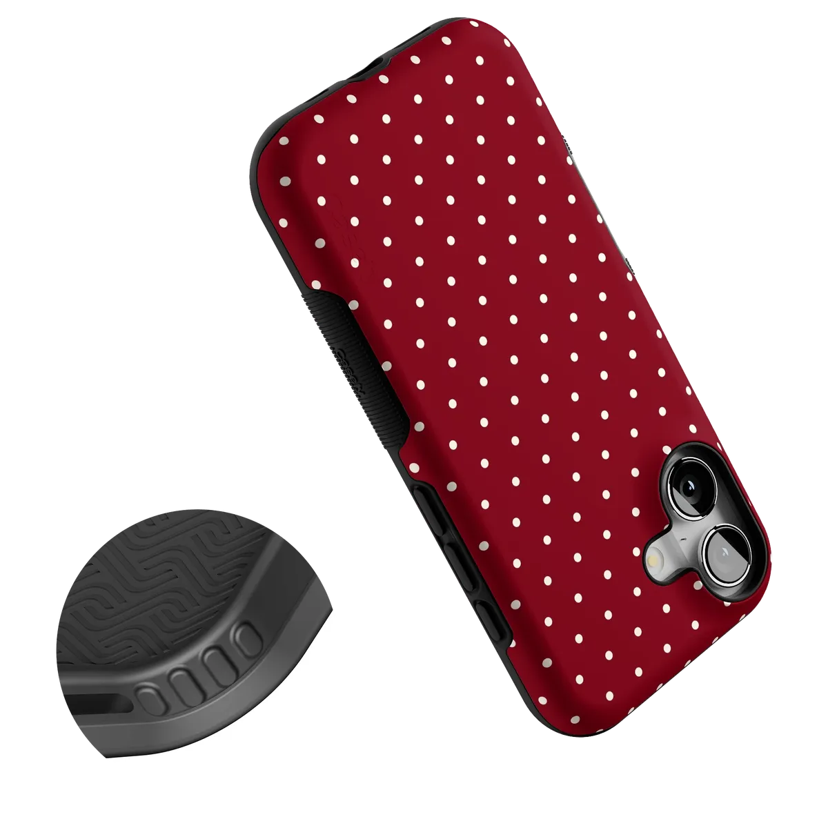 On the Dot | Maroon Polka Dot Case
