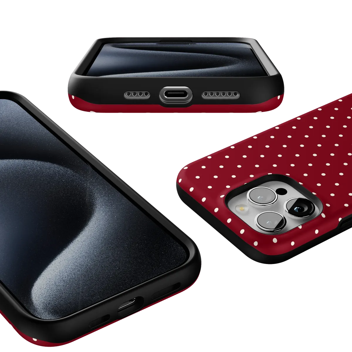 On the Dot | Maroon Polka Dot Case