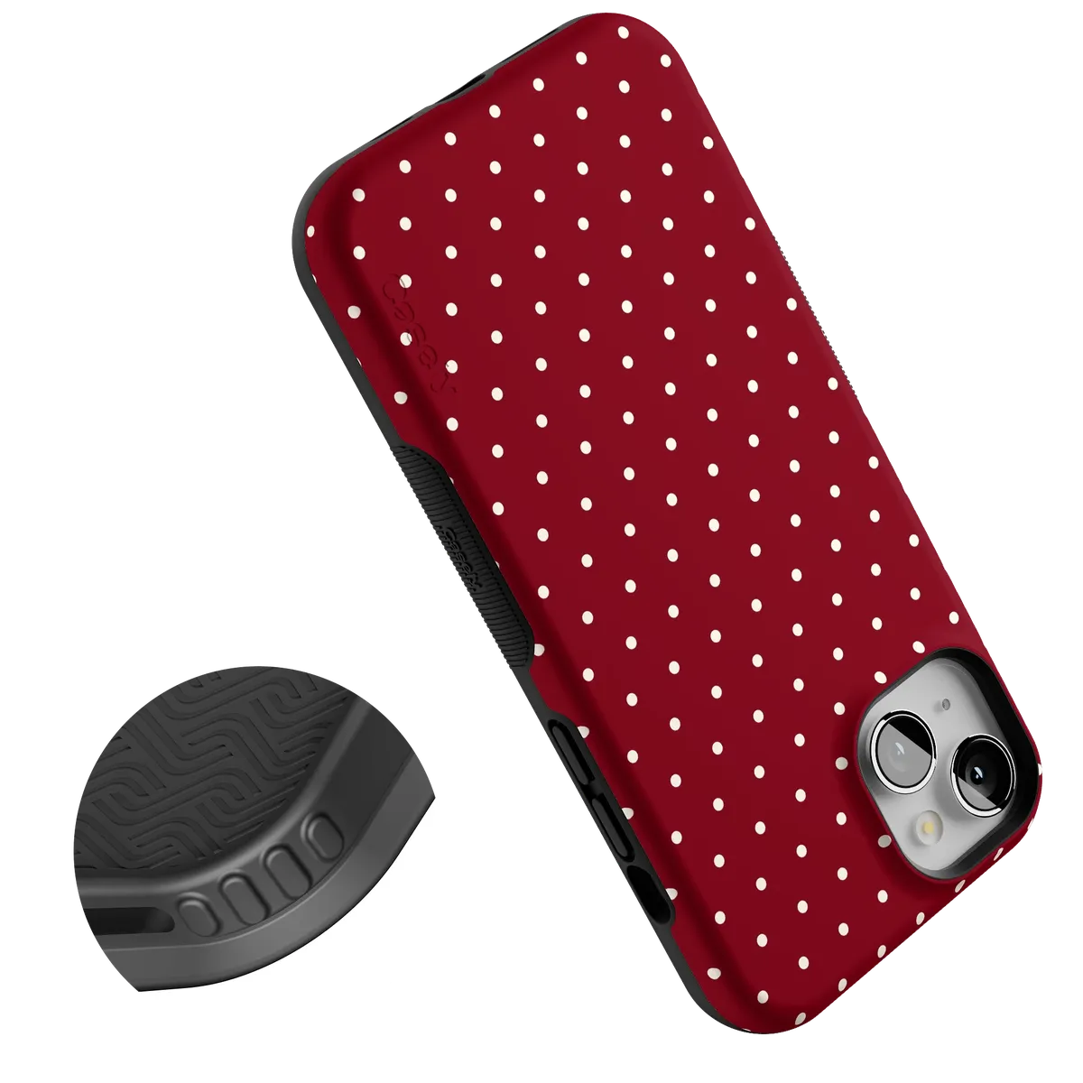 On the Dot | Maroon Polka Dot Case