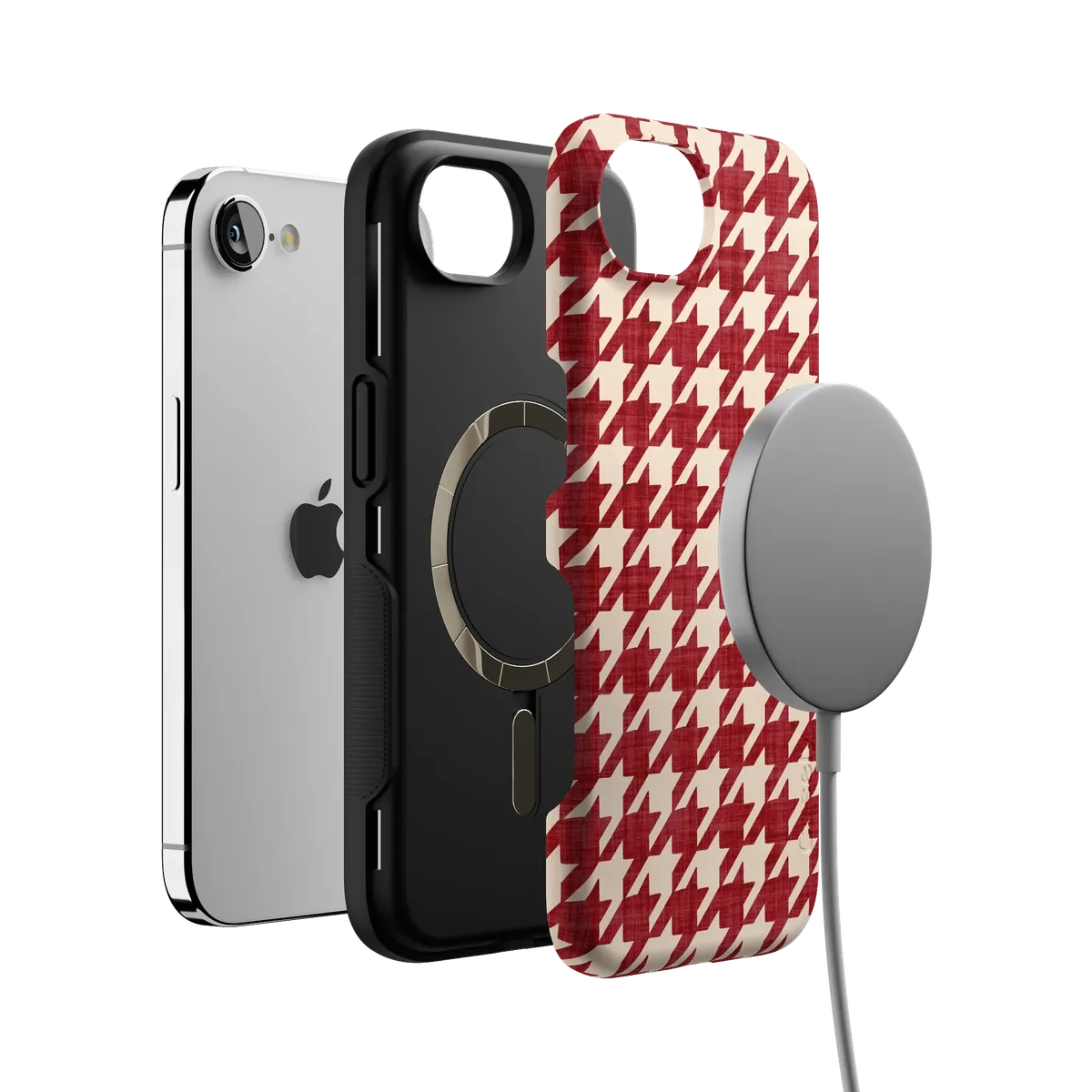 Scarlet Stitch | Red Houndstooth Case