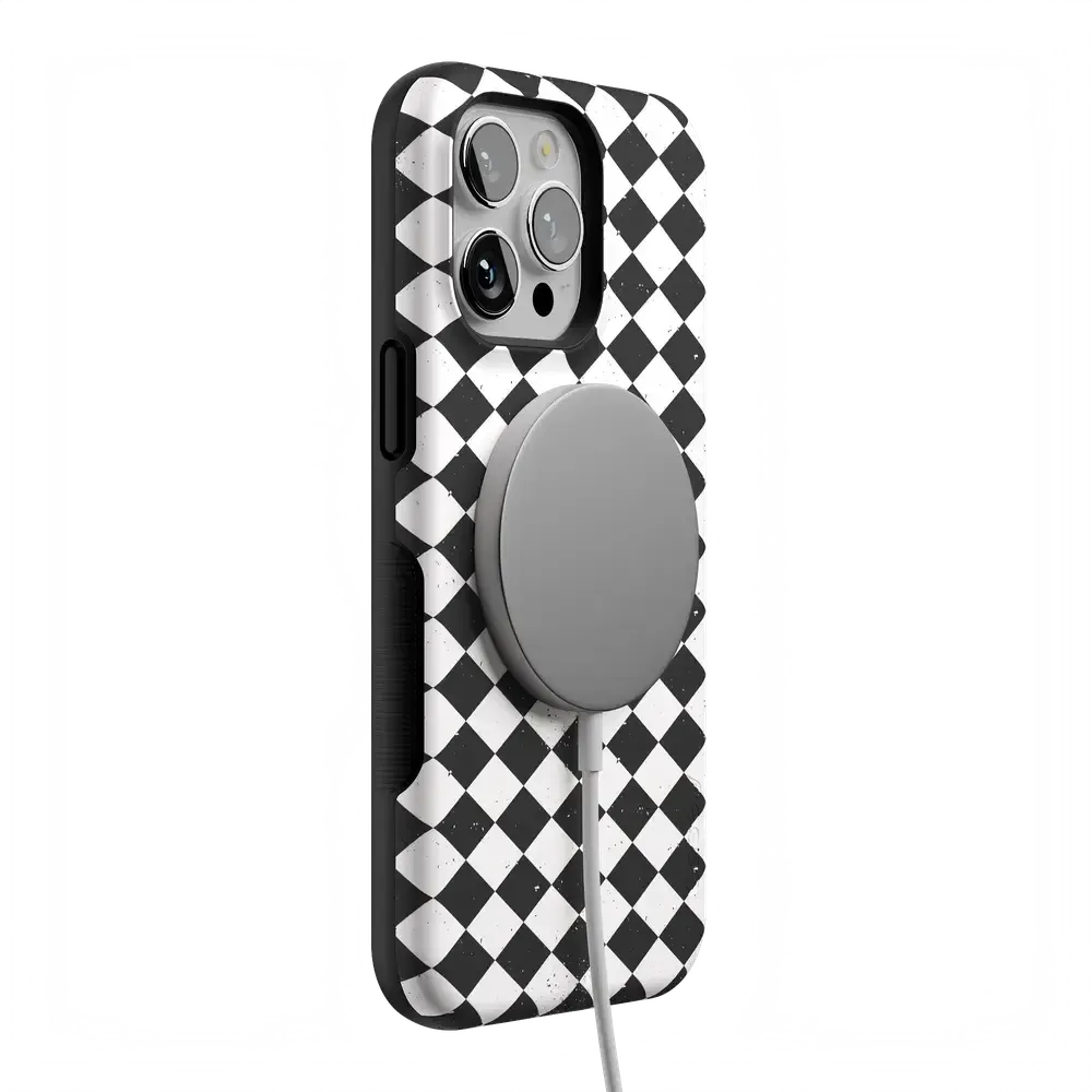 Salem's Hex | Black & White Checkered Case