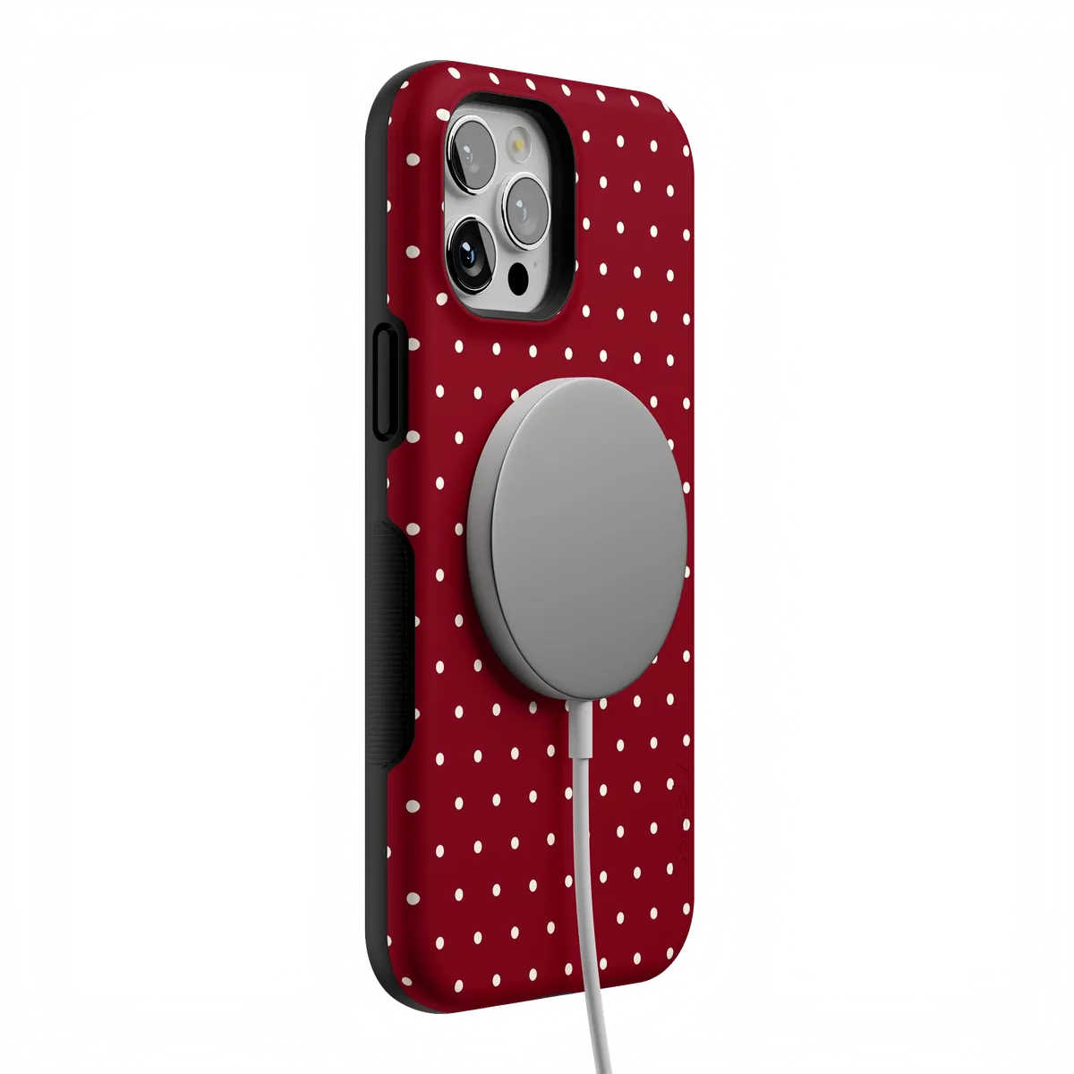 On the Dot | Maroon Polka Dot Case